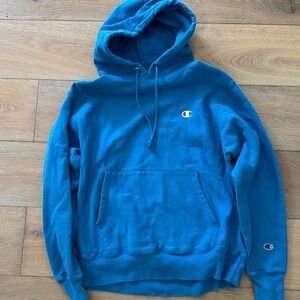Champion Men's Blue Teal Hoodie Medium M